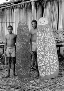 A Fine OId New Guinea War Shield Northwest Asmat Area West Papua Irian Jaya Indonesia