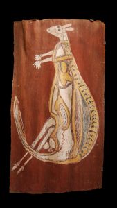 A Fine Old Bark Painting of a Kangaroo West Arnhem Land Northern Australia