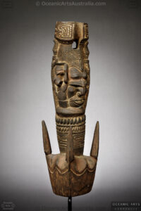 A Fine Old New Guinea Basket Hook Figure Ramu River Area Madang Province Papua New Guinea