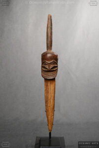 A Superb old Vanuatu Janus Head Spear Finial Malekula Island Vanuatu19th Century