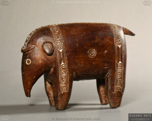 A Fine Old New Guinea Pig Carving Massim Culture Milne Bay Province Papua New Guinea