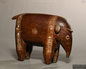 A Fine Old New Guinea Pig Carving Massim Culture Milne Bay Province Papua New Guinea