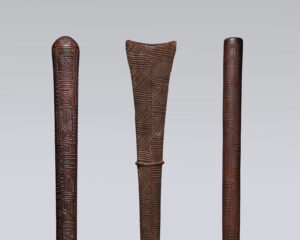 Superb Old Tongan Islands Polynesian War Clubs 19th Century