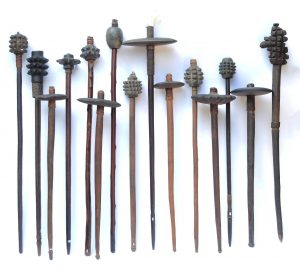 Fine Old New Guinea Stone Headed Clubs From Papua New Guinea