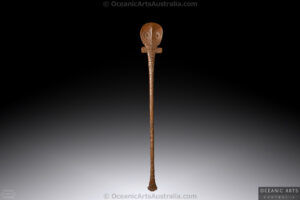 A Superb Old Marquesas Islands U’u’ War Club French Polynesia 19th Century