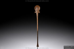 A Superb Old Marquesas Islands U’u’ War Club French Polynesia 19th Century