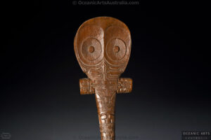 A Superb Old Marquesas Islands U’u’ War Club French Polynesia 19th Century