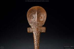 A Superb Old Marquesas Islands U’u’ War Club French Polynesia 19th Century