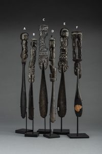 Fine Old New Guinea Massim Lime Spatulas Milne Bay Provence Papua New Guinea,19th Century