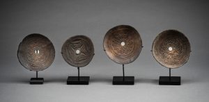 Fine Old New Guinea Coconut Spinning Tops Abelam People East Sepik Province Papua New Guinea