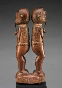 A Superb Old New Guinea Massim Figure by Master Carver Banieva Milne Bay Province Papua New Guinea