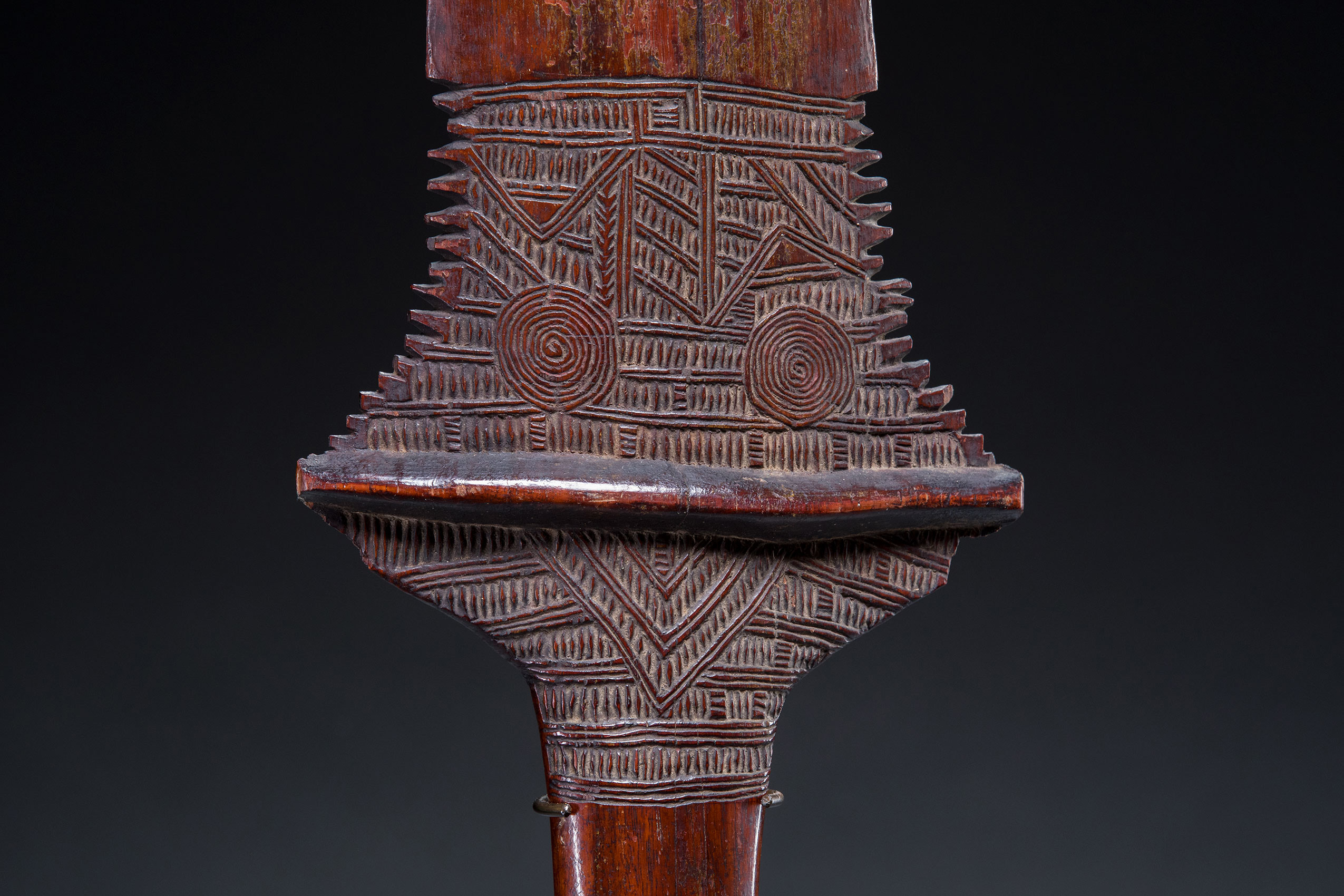 A Superb Old Fijian Club with Maori Designs 19th Century Polynesian Art