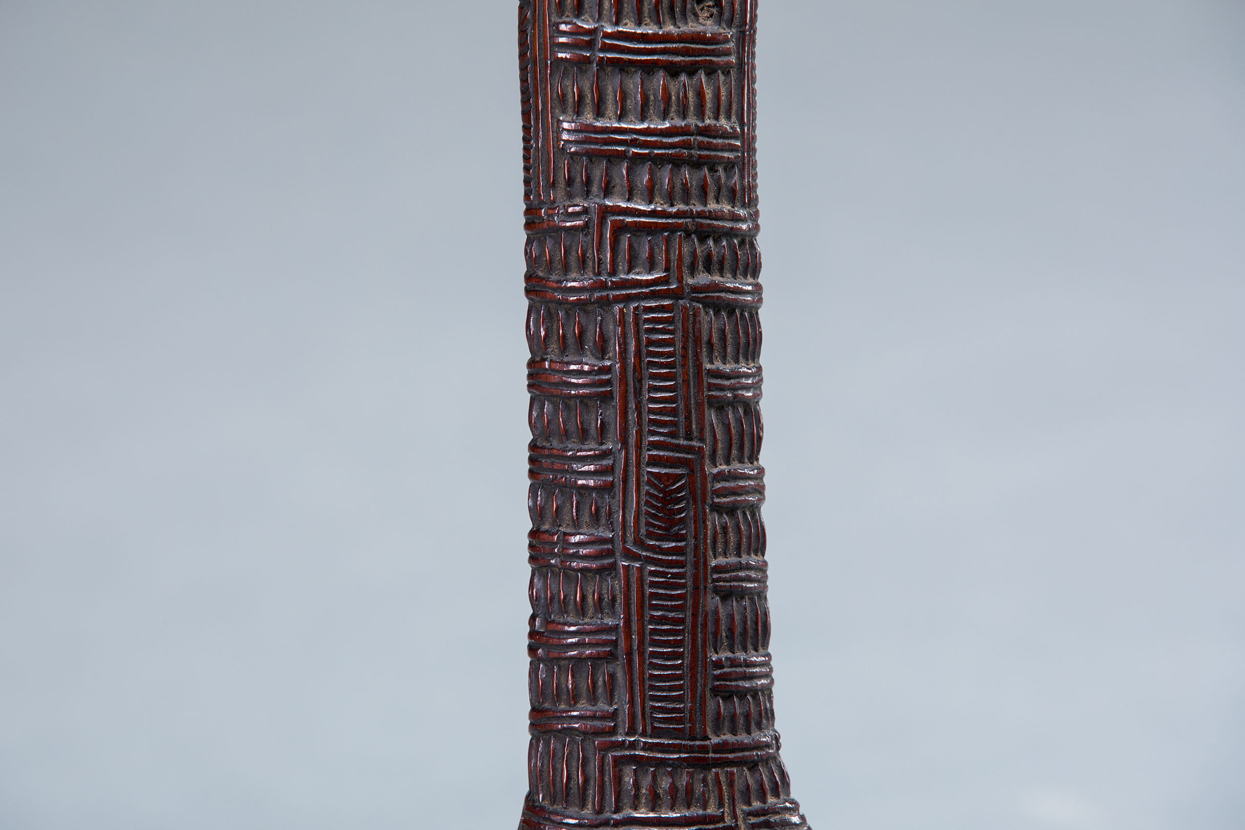 A Superb Old Fijian Club with Maori Designs 19th Century Polynesian Art