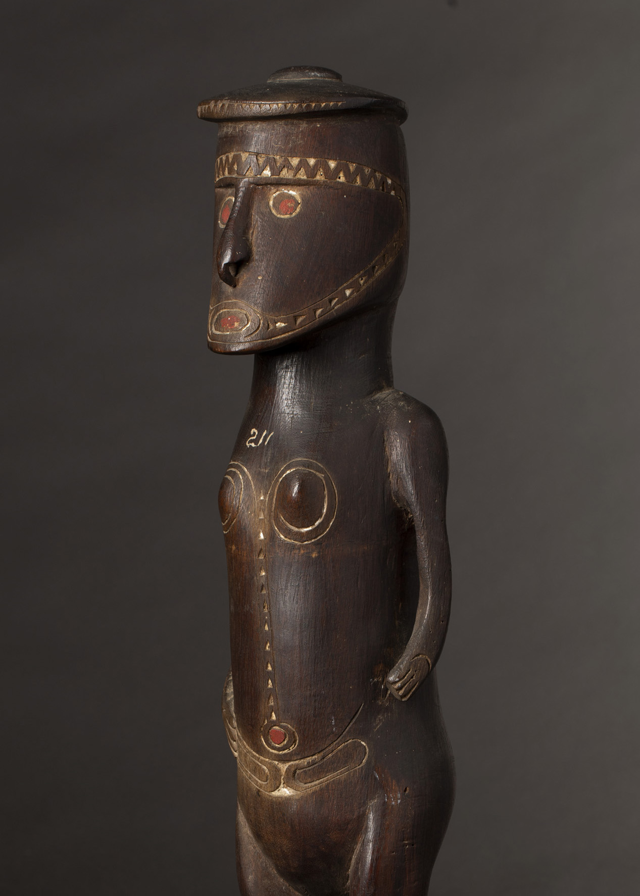 A Superb Old Ancestor Figure Massim Milne Bay Province Papua New Guinea