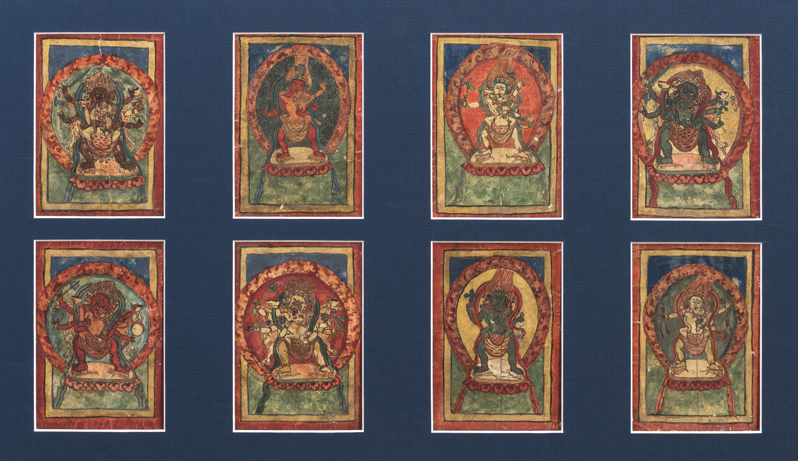 Collection of 50 Tsakli Painting Buddhist Teaching Cards from Tibet