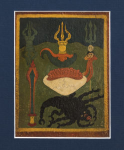 Three Fine Old Tibetan Tsakli Paintings Buddhist Teaching Cards 19th Century Tibet
