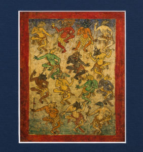 Six Fine Old Tibetan Tsakli Paintings of Buddhist Bardo Deities 19th Century Tibet