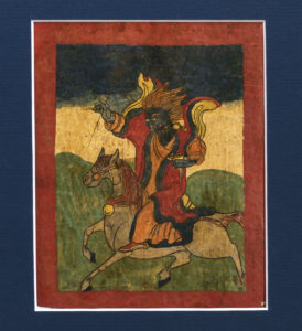 Three Fine Old Mongolian Buddhist Tsakli Paintings  Teaching Cards
