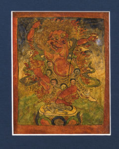 Six Superb Old Tibetan Buddhist Tsakli Paintings Depicting Bardo Deities