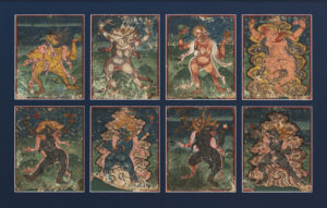Superb Large & Double Sided Tibetan Buddhist Tsakli Paintings 16th-17th Century Tibet