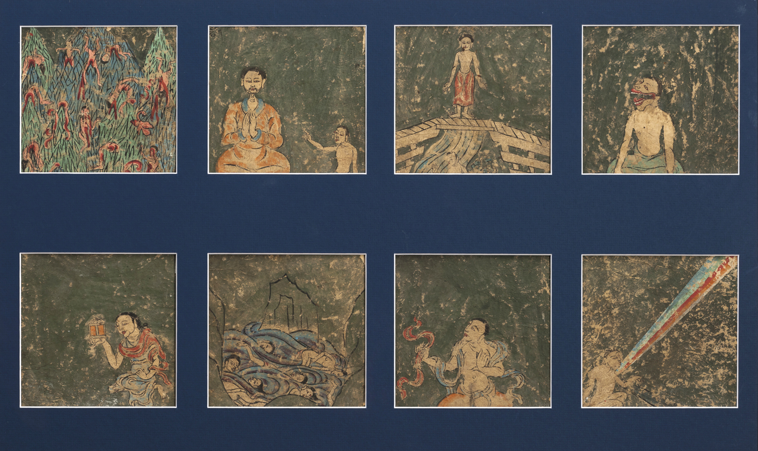 Collection of 31 Superb Double Sides & Large Tsakli Paintings Tibet 18th Century