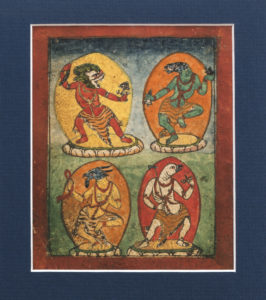 Six Fine Old Tibetan Tsakli Paintings of Buddhist Bardo Deities 19th Century Tibet