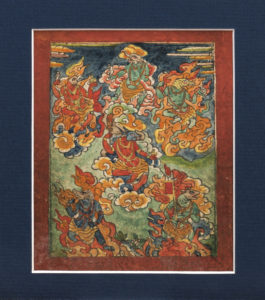 Six Fine Old Tibetan Tsakli Paintings of Buddhist Bardo Deities 19th Century Tibet