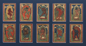 A Fine Collection of 50 Tibetan Buddhist Tsakli Painting Teaching Cards 19th Century Tibet