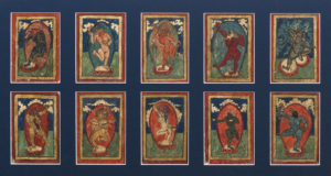 A Fine Collection of 50 Tibetan Buddhist Tsakli Painting Teaching Cards 19th Century Tibet