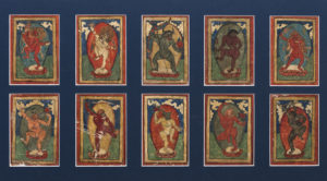 A Fine Collection of 50 Tibetan Buddhist Tsakli Painting Teaching Cards 19th Century Tibet