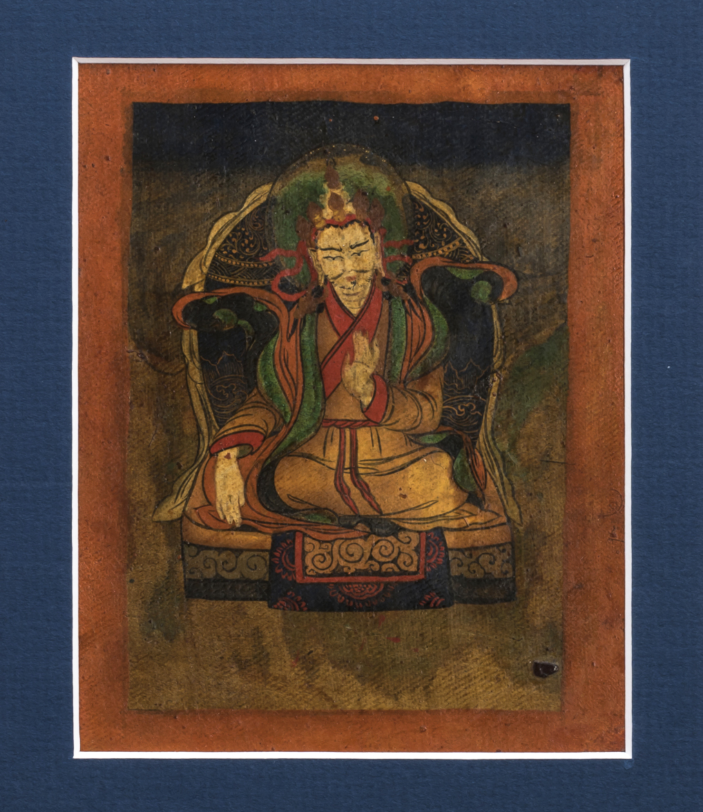 Four Fine Tibetan Tsakli Paintings Buddhist Teaching Cards of Bardo Deities
