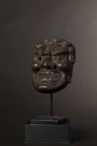 A Fine Old Japanese Mask of Fudō Myōō for Noh Theatre Performances