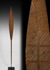 A Superb Old Maori Canoe Paddle Polynesian Art from New Zealand Circa 1860