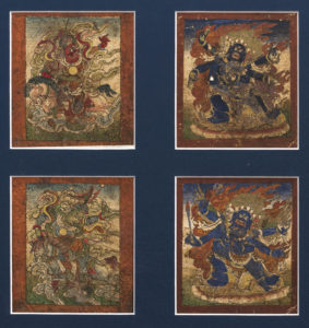 Eight Fine Tibetan Buddhist Tsakli Paintings Teaching Cards 19th Century