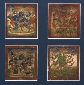 Eight Fine Tibetan Buddhist Tsakli Paintings Teaching Cards 19th Century