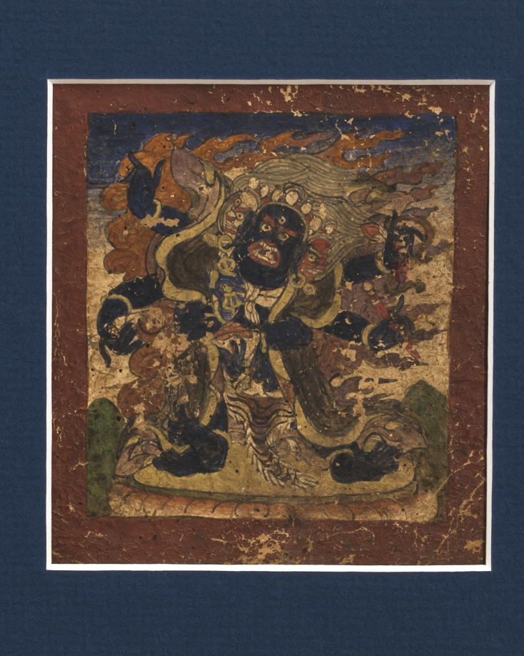 Eight Fine Tibetan 19th Century Tsakli Paintings Buddhist Teaching Cards