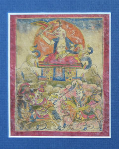 Six Fine Old Tibetan Buddhist Tsakli Paintings Teaching Cards 19th C