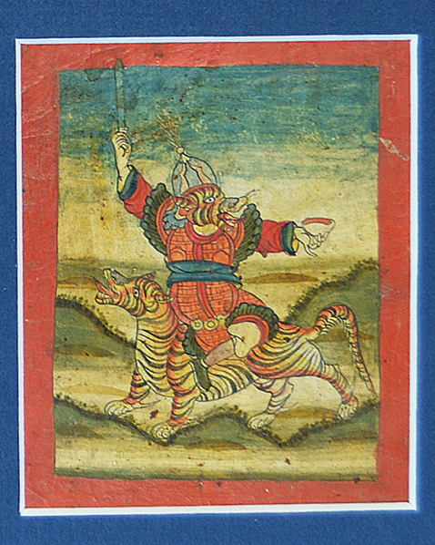 Six Fine Tibetan 19th Century Tsakli Paintings Buddhist Teaching Cards