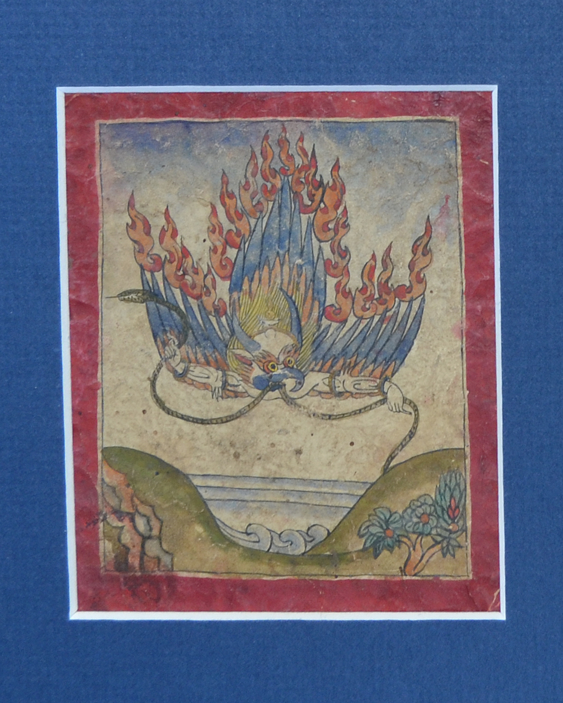 Six Fine Tibetan 19th Century Tsakli Paintings Buddhist Teaching Cards