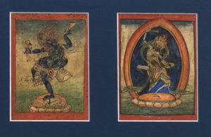 Two Fine Tibetan 19th Century Tsakli Paintings Buddhist Teaching Cards