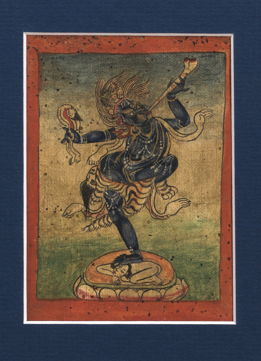 Two Fine Tibetan 19th Century Tsakli Paintings Buddhist Teaching Cards