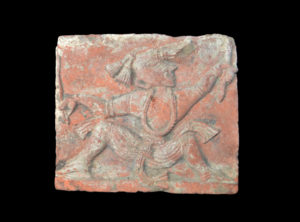 A Fine Early Clay Votive Temple Tile Bengal Province India 6th-10th Century