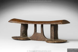 A Superb Old Fijian Chief’s Headrest / Neckrest 19th Century Polynesia