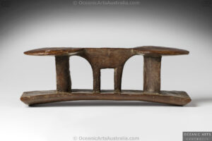 A Superb Old Fijian Chief’s Headrest / Neckrest 19th Century Polynesia