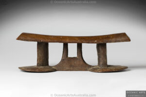 A Superb Old Fijian Chief’s Headrest / Neckrest 19th Century Polynesia