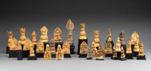 A Fine Old Collection of 58 Clay & Metal Buddhist Votives Burma Myanmar 18th -19th Century