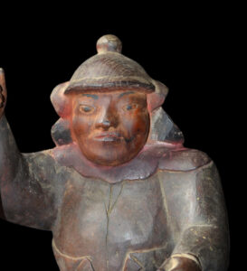 A fine Old Japanese Carving of the Buddhist Guardian Deity Zochoten