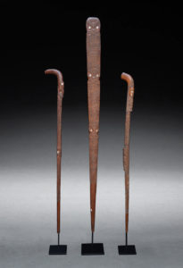 Two Superb Old Maori Orators Staffs Tokotoko New Zealand Polynesia19th Century