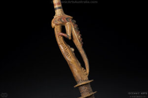 A Superb Old New Guinea Ceremonial Lime Container Middle Sepik River Papua New Guinea