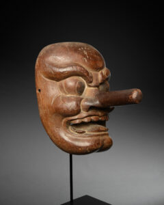 A Superb Old Japanese Tengu Mask from Japan 19th Century